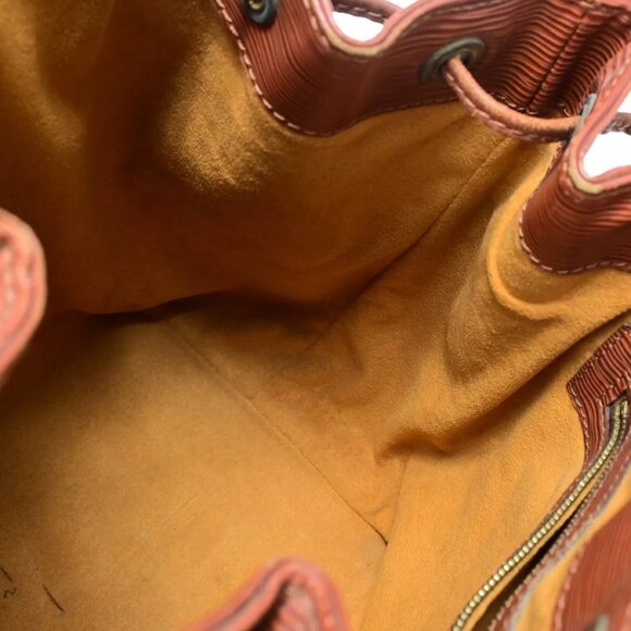 LOUIS VUITTON Petit Noe Drawstring Shoulder Bag Epi Leather Brown - Picture 16 of 16